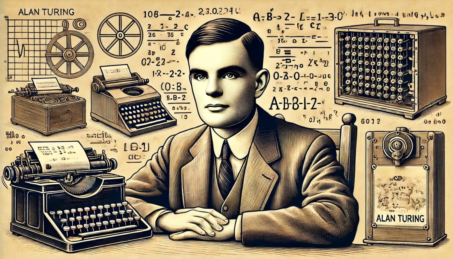 alan turing ilustracion aifreeimages