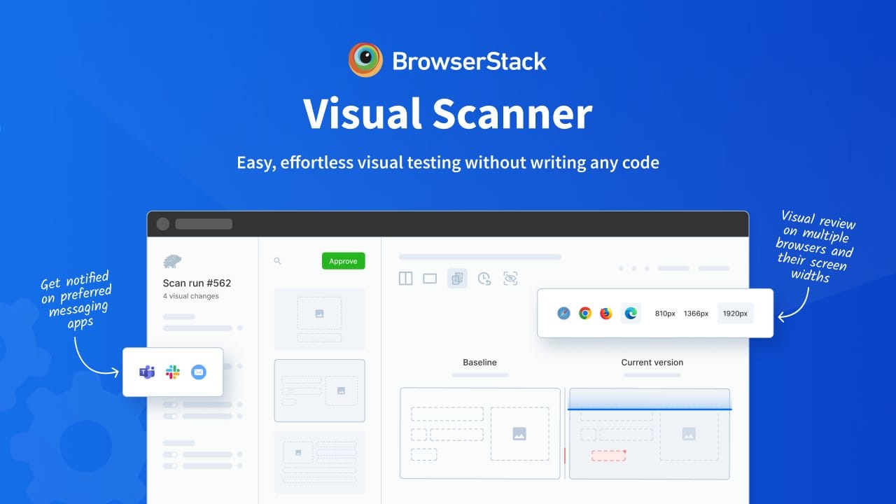BrowserStack visual scanner