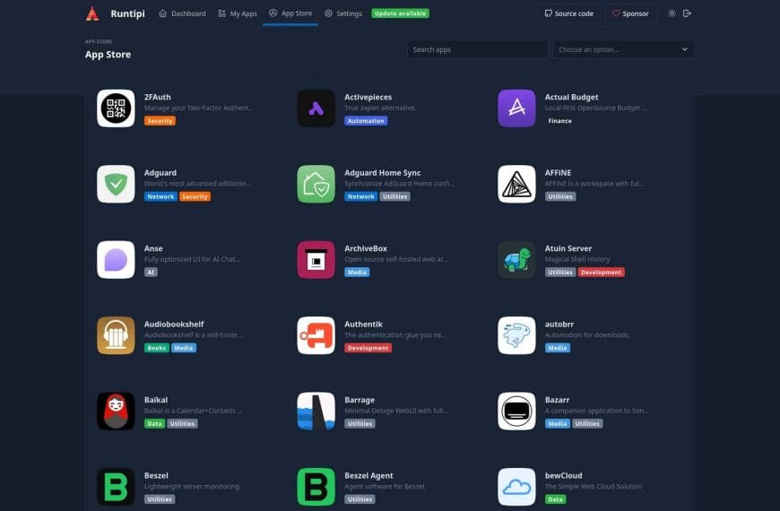 Runtipi: The Revolution of Self-Hosting Services on Personal Servers