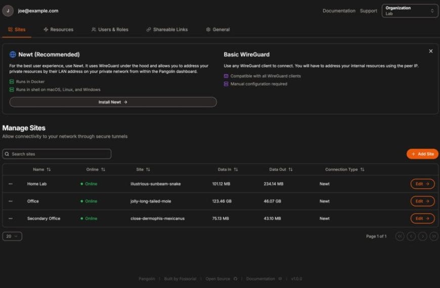 Pangolin: A Self-Hosted Alternative to Cloudflare Tunnels with Access Control