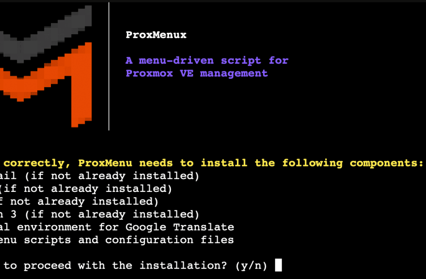 ProxMenux Revolutionizes Proxmox VE Management with an Interactive Interface Ready for Cloud Environments