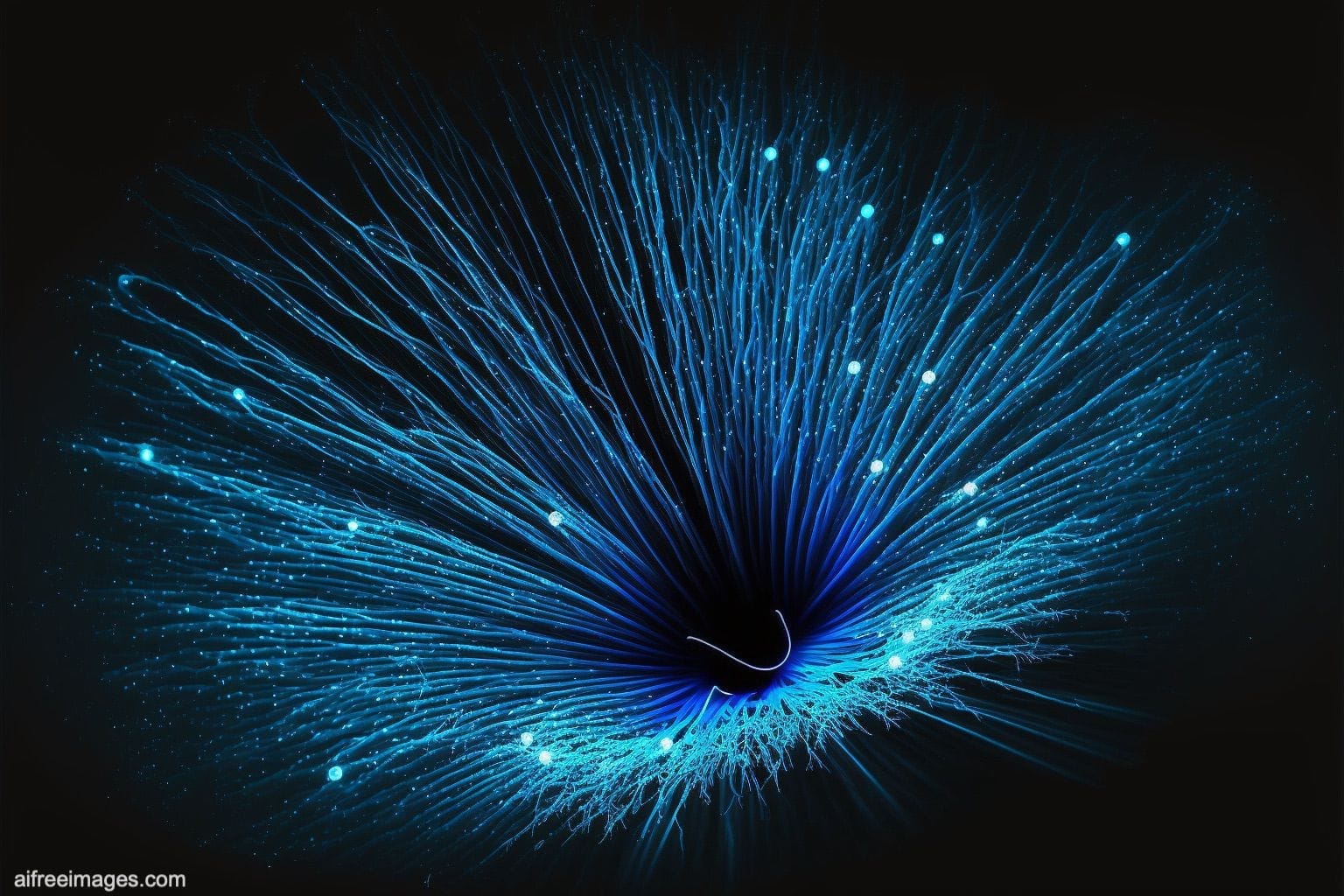 fibra optica azul simulacion aifreeimages com