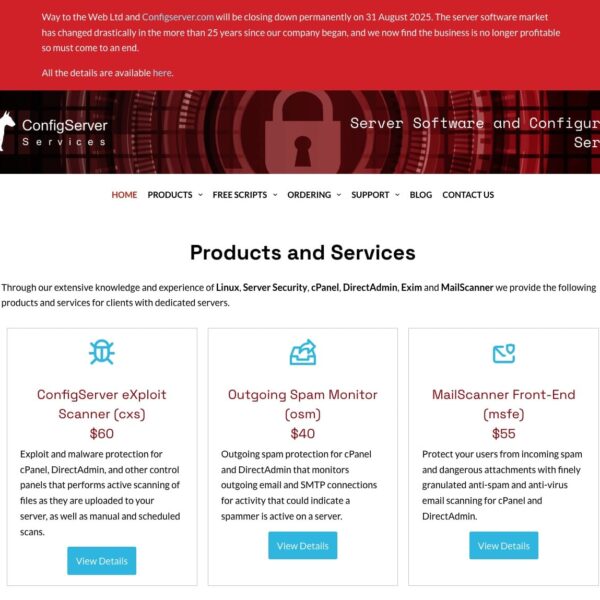 ConfigServer shutdown permanently: One of the most widely used firewalls on Linux servers will stop functioning on August 31