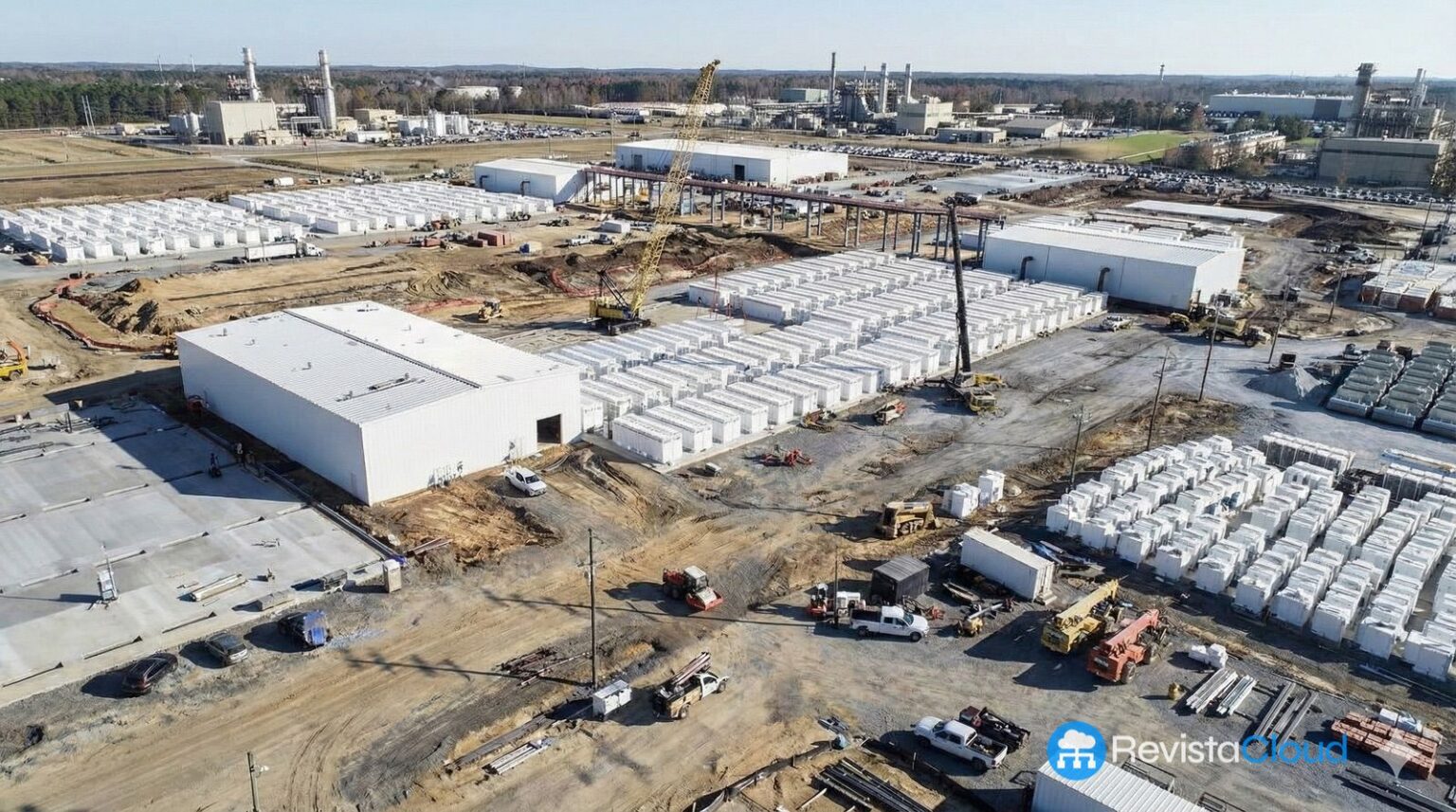 tesla megapacks datacenter revistalcoud