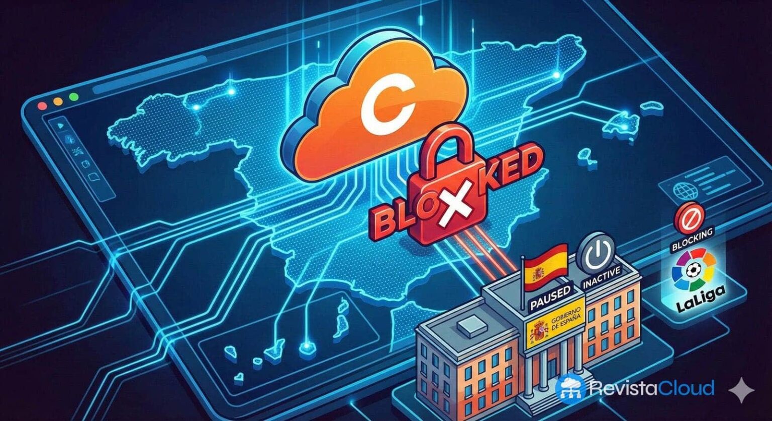 espana bloqueo ips cloudflare laligagate