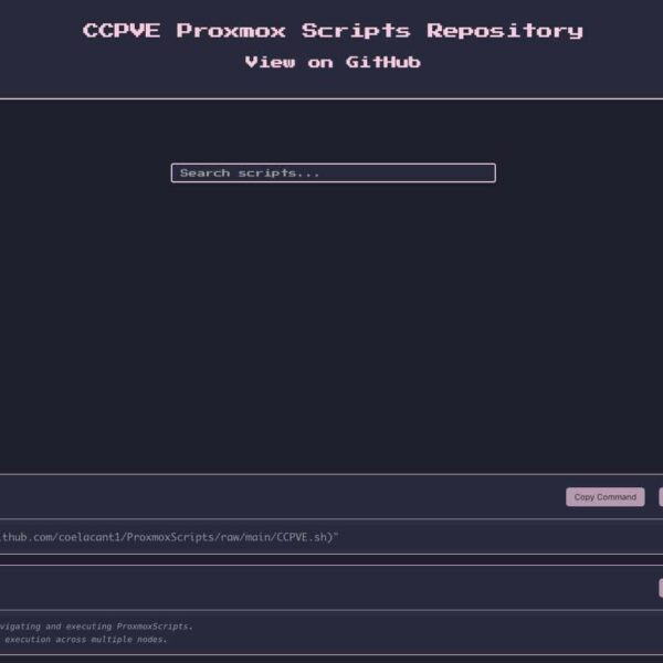 CCPVE: Scripts that aim to turn Proxmox VE into an “operable” platform through menu-driven and remote execution