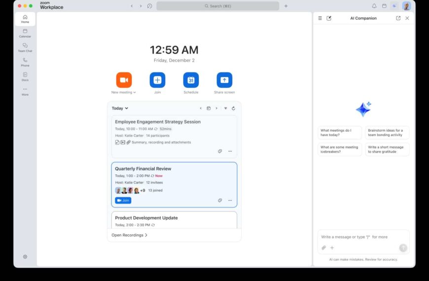 Zoom redesigns Workplace with an “AI-first” experience and launches AI Companion 3.0 to accelerate daily work