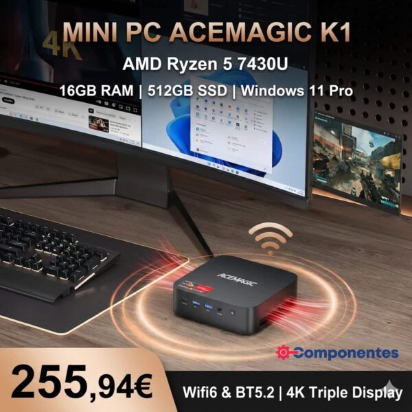 AceMagic K1 on Sale: a Mini PC with Ryzen 5 that Supports Triple 4K Displays