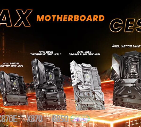 MSI Turns the Showcase PC into a Mounting Ecosystem: AM5 MAX Motherboards, 12V-2×6 Active Connector Protection, and Curved OLED Cooling at CES 2026