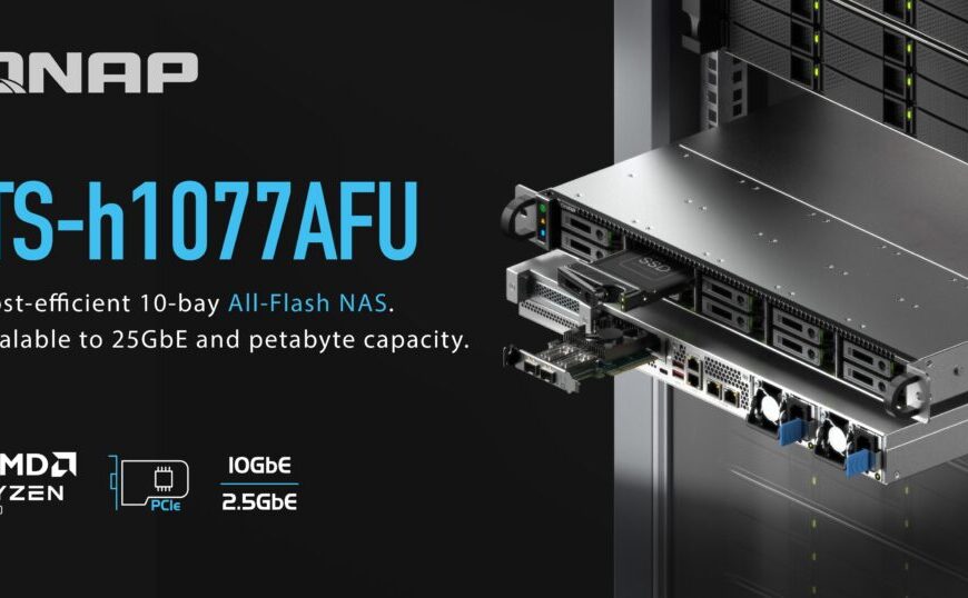 QNAP launches the 10-Bay High-Density ZFS-based SATA SSD All-Flash NAS TS-h1077AFU