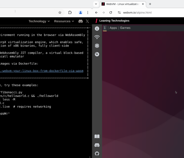WebVM brings Linux to the browser without a server, but with nuances