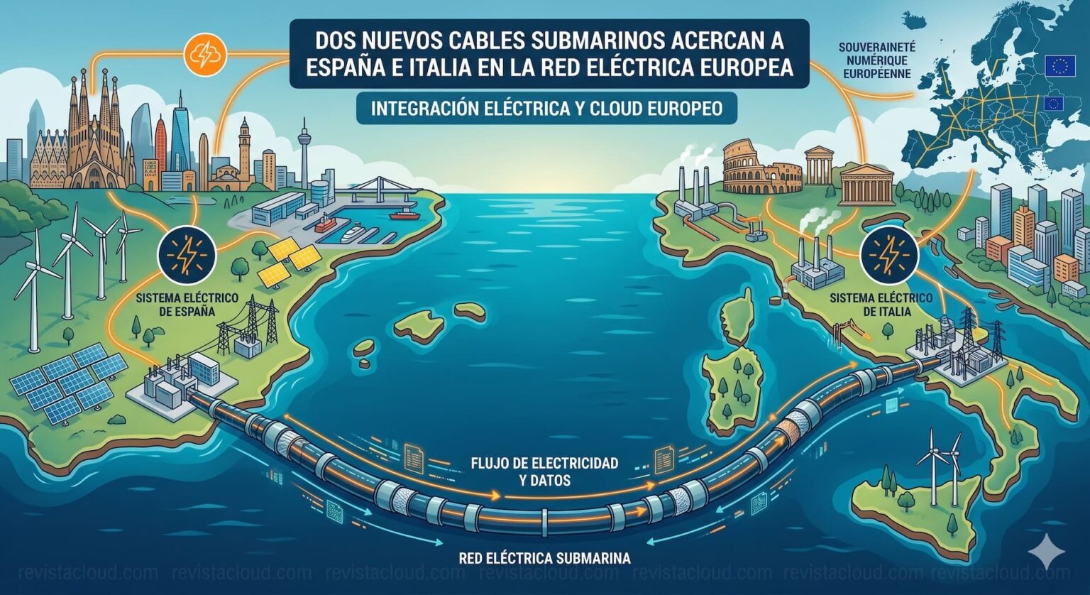 cable submarino electrico espana italia