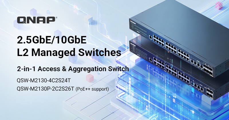 QNAP Unveils the QSW 2000 Series of Web-Managed Layer 2 Switches with 2.5GbE/10GbE