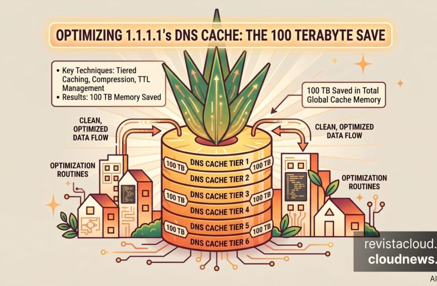 Cloudflare DNS cache memory optimization illustration