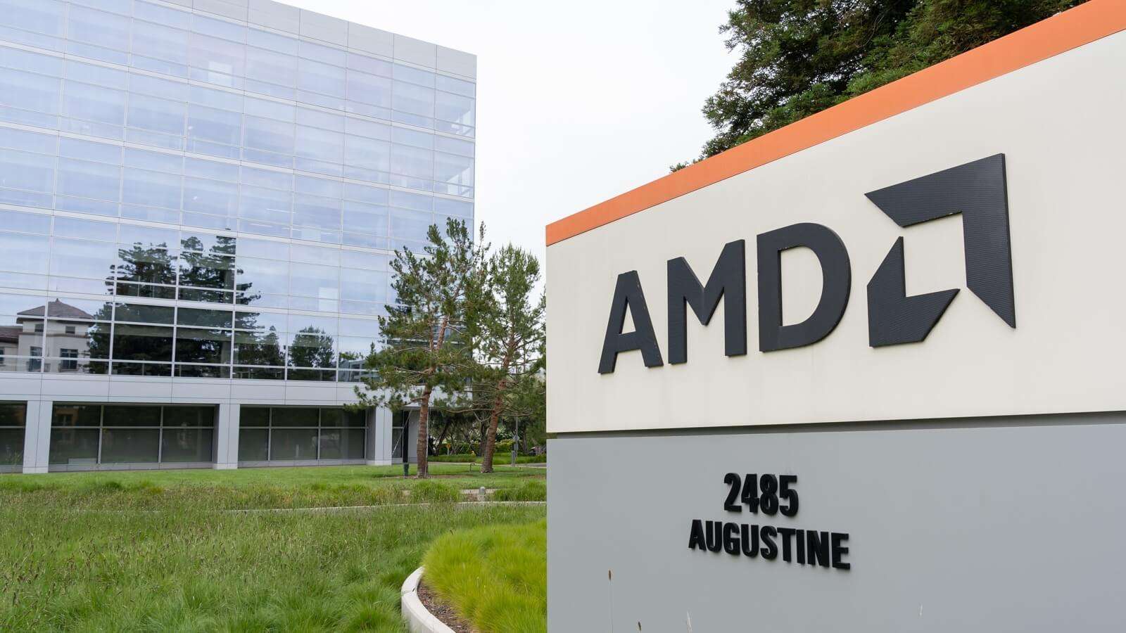 AMD logo representing the company's rise past a $1 trillion market cap