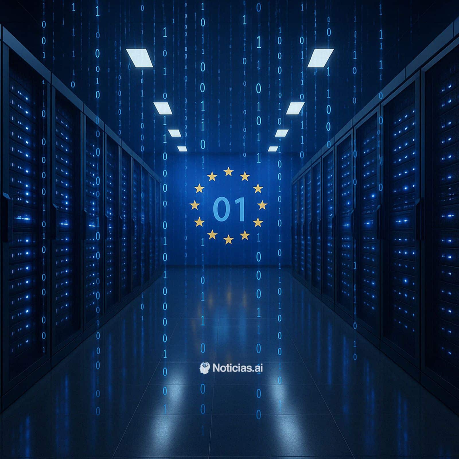 Data center facility in Europe representing the EU's AI infrastructure buildout