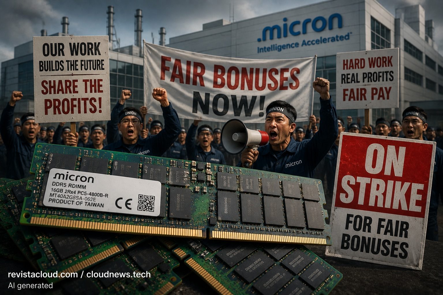 Micron workers considering a strike in Taiwan amid a memory market boom