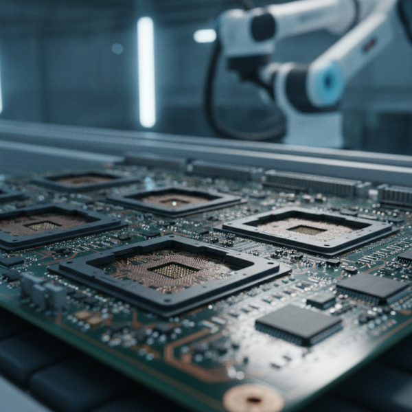 Multilayer printed circuit board used in AI servers, like those made by Gold Circuit