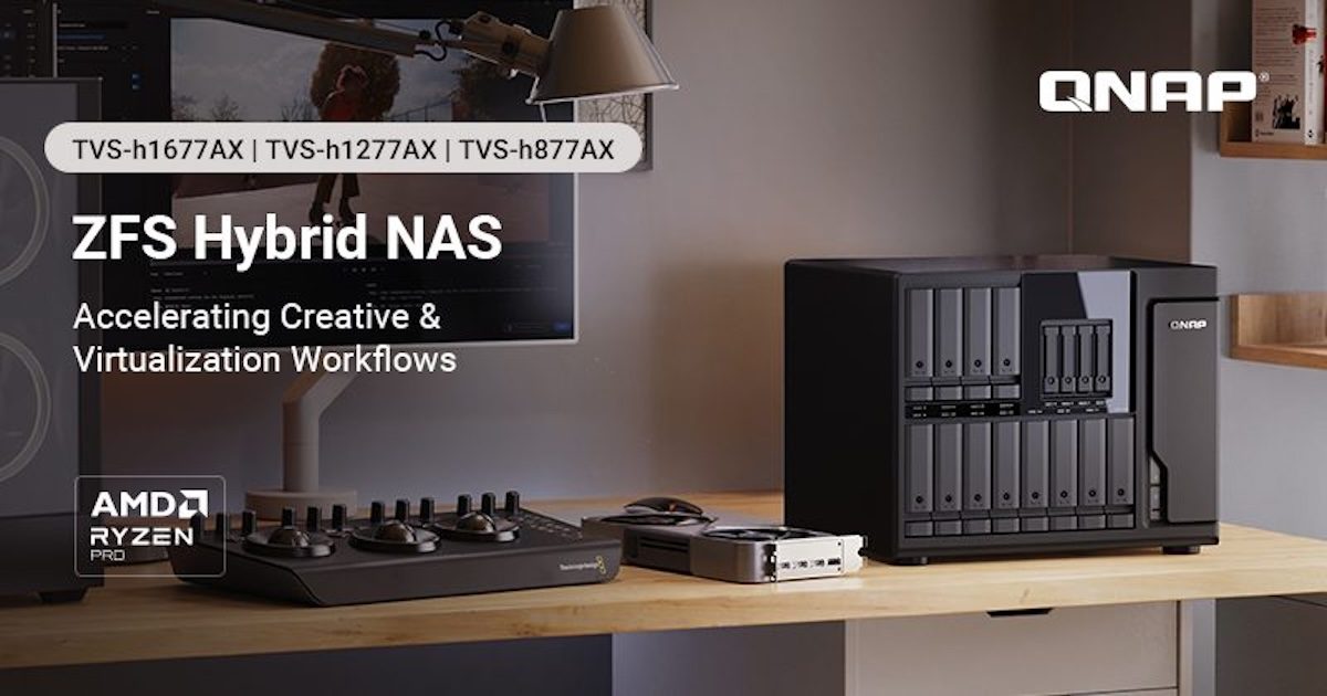 QNAP TVS-hx77AX enterprise ZFS NAS for AI workloads
