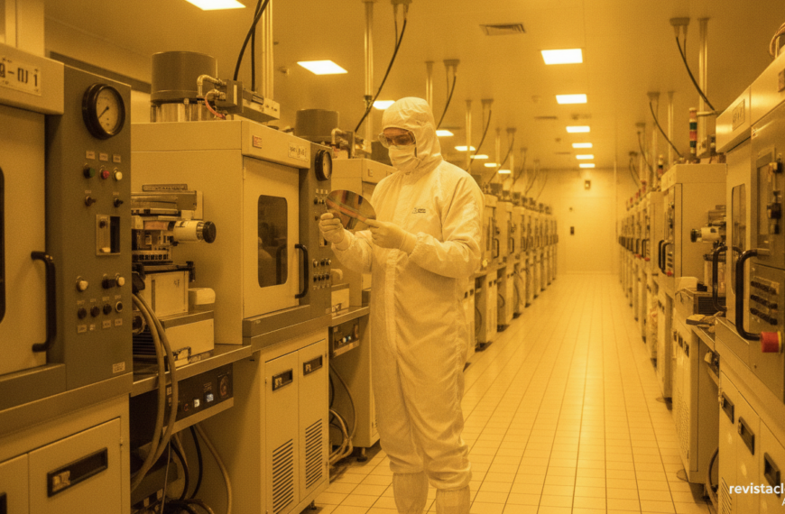Illustration representing Russia's chip industry and Chinese semiconductor factories