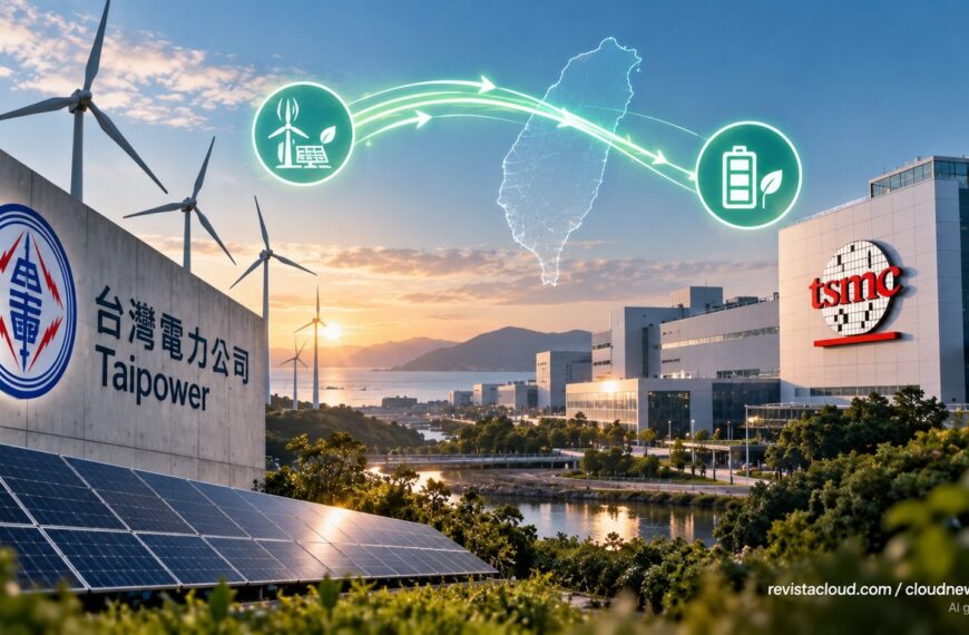 Wind turbines and power grid illustrating Taipower's renewable energy allocation system for TSMC