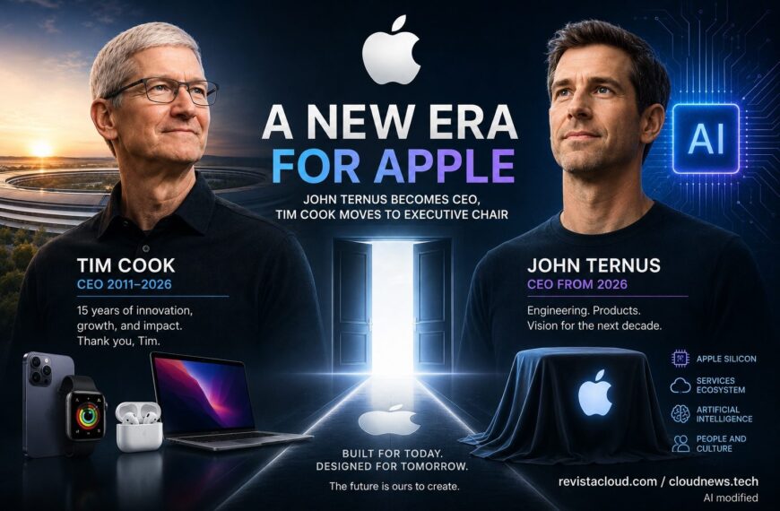 Tim Cook and John Ternus, Apple's new CEO