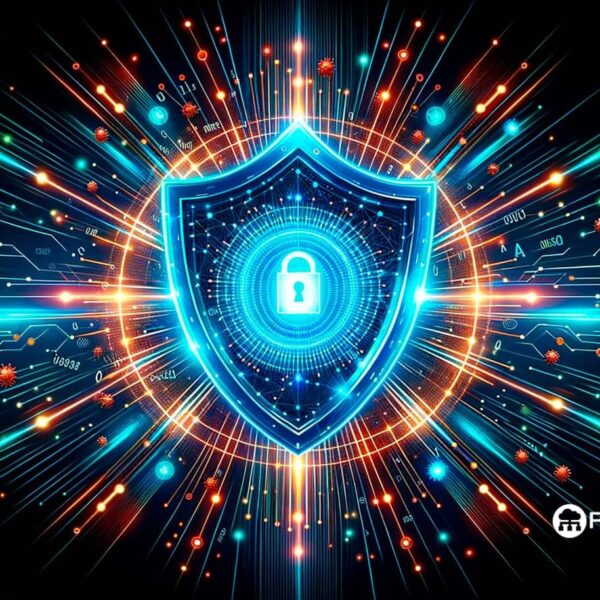 Industrial cybersecurity concept illustrating IT/OT connected factory risk