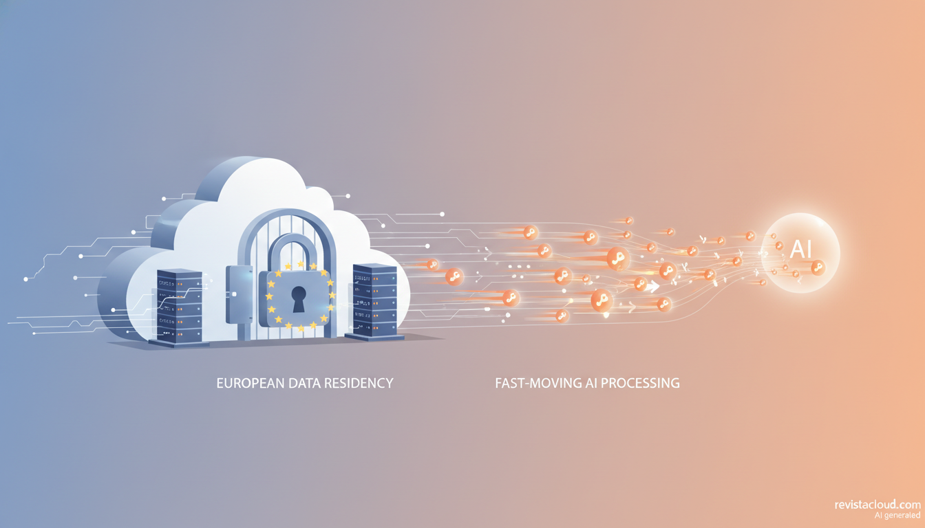 Two deployment paths for an AI model in the cloud with a European lock