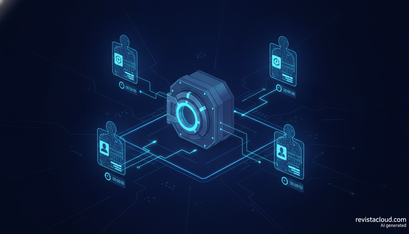 AI agents with digital identity badges and temporary access keys