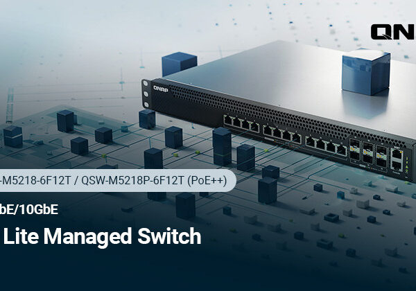 QNAP QSW-M5218 managed switch with 25GbE SFP28 uplinks