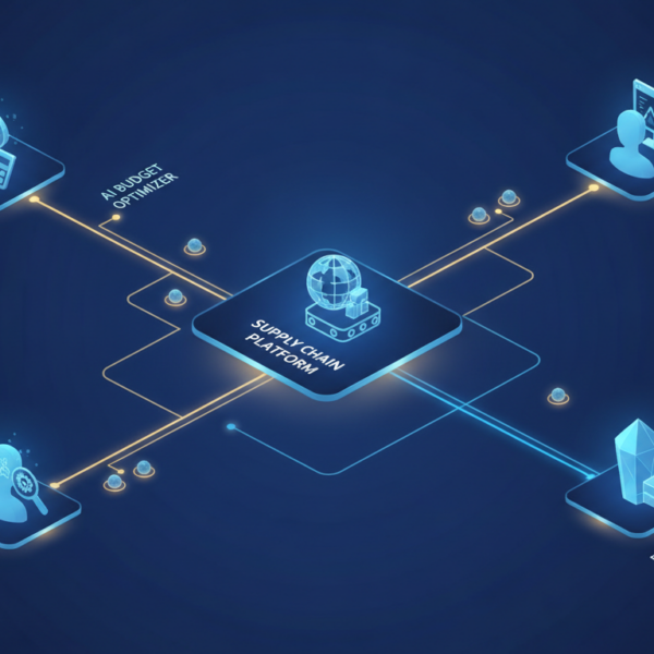 AI agents connected to business processes on a workflow panel