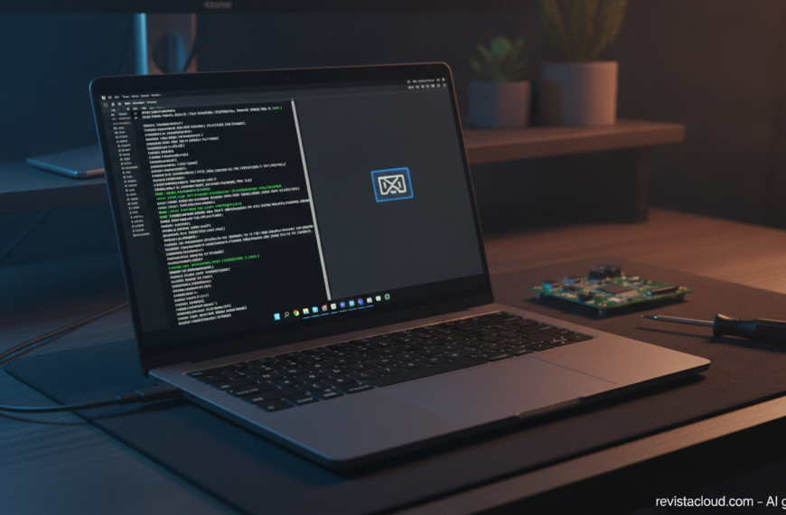 Laptop with a Snapdragon chip booting macOS via a USB-C cable